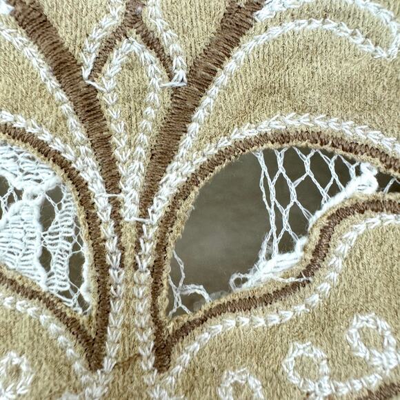 Miss Me Womens Pieced Cardigan Sweater Size S Style MDJ246L Embroider Natural - Picture 8 of 10